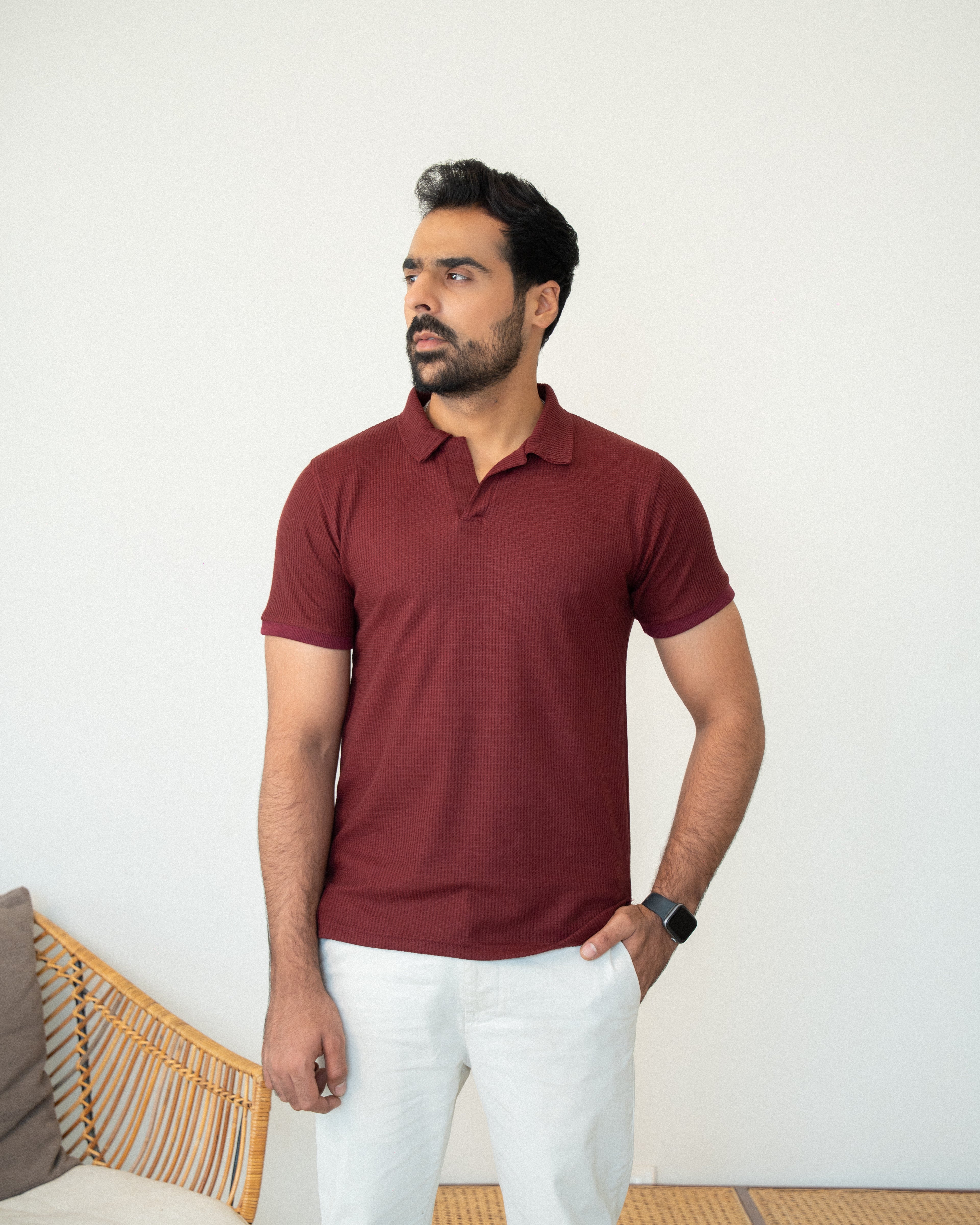 The Maroon Slim Fit Polo
