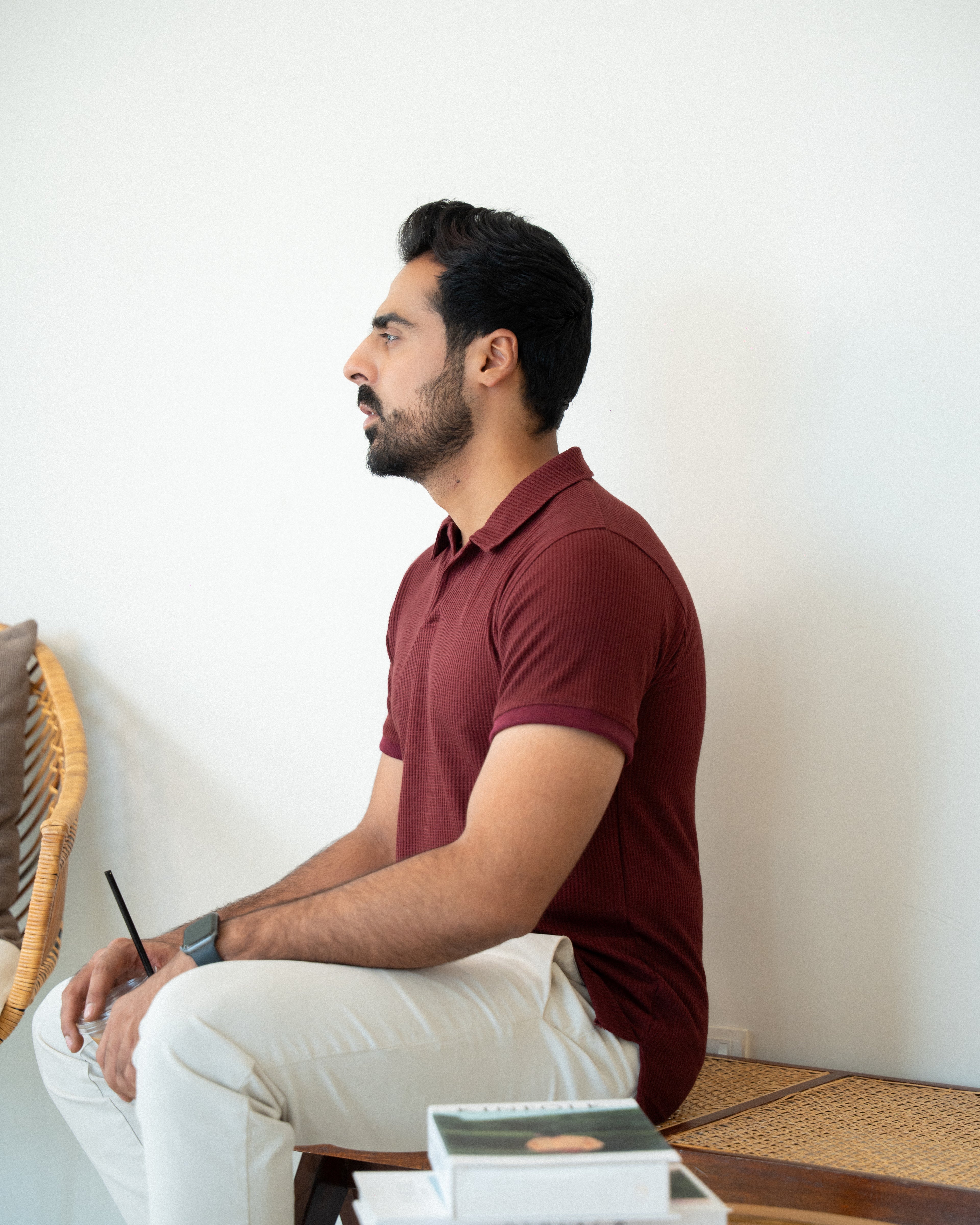 The Maroon Slim Fit Polo