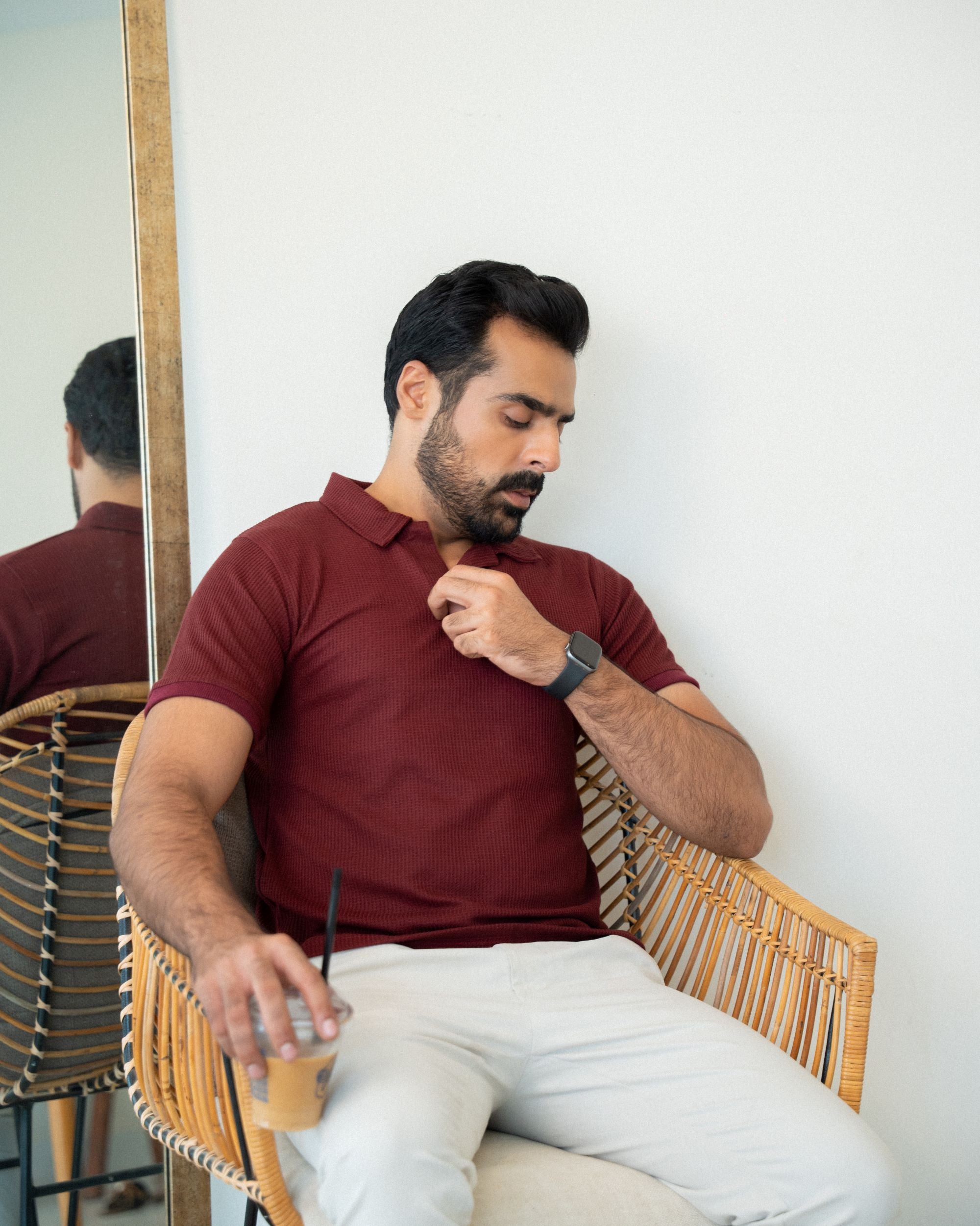 The Maroon Slim Fit Polo