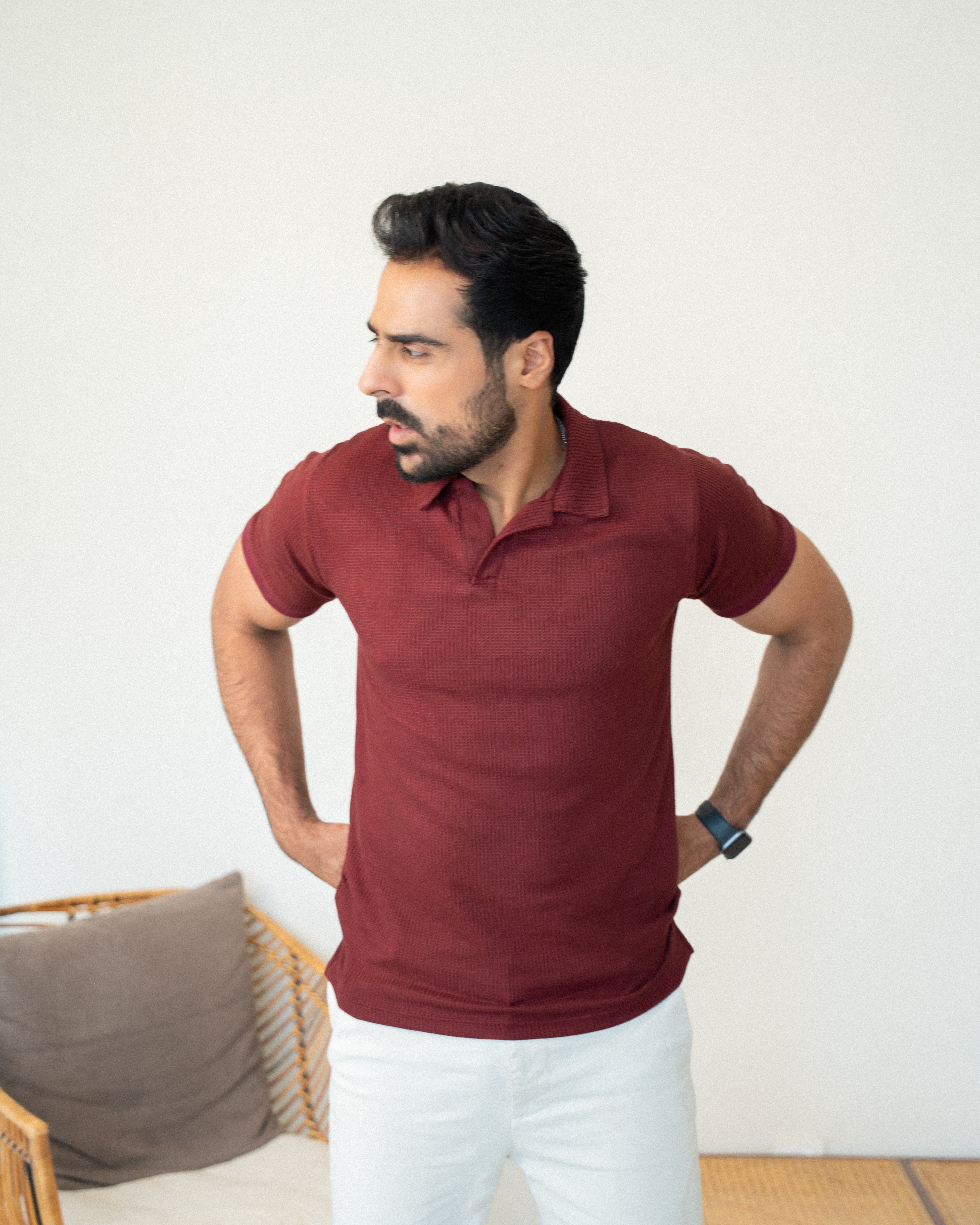 The Maroon Slim Fit Polo