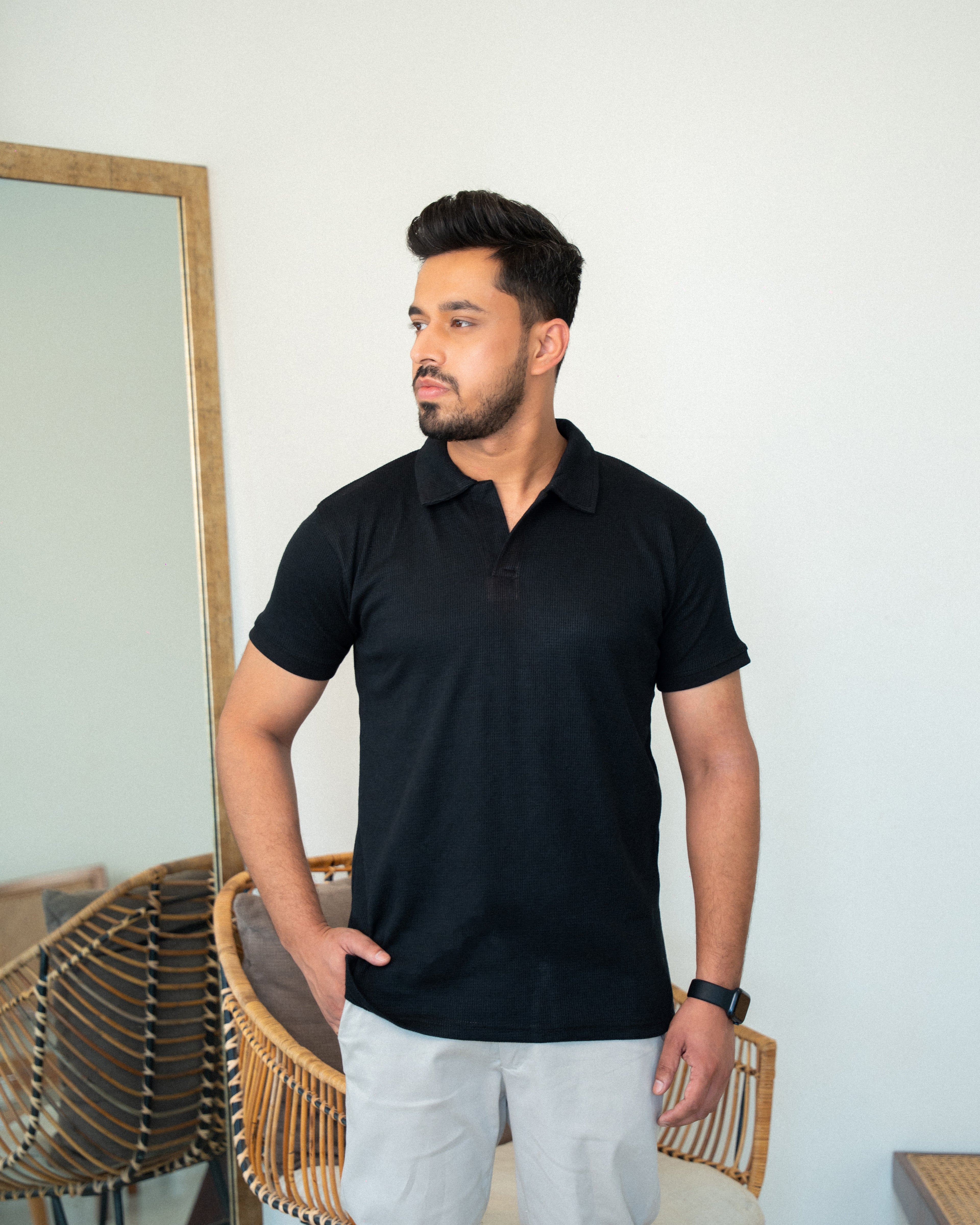 The Black Slim Fit Polo