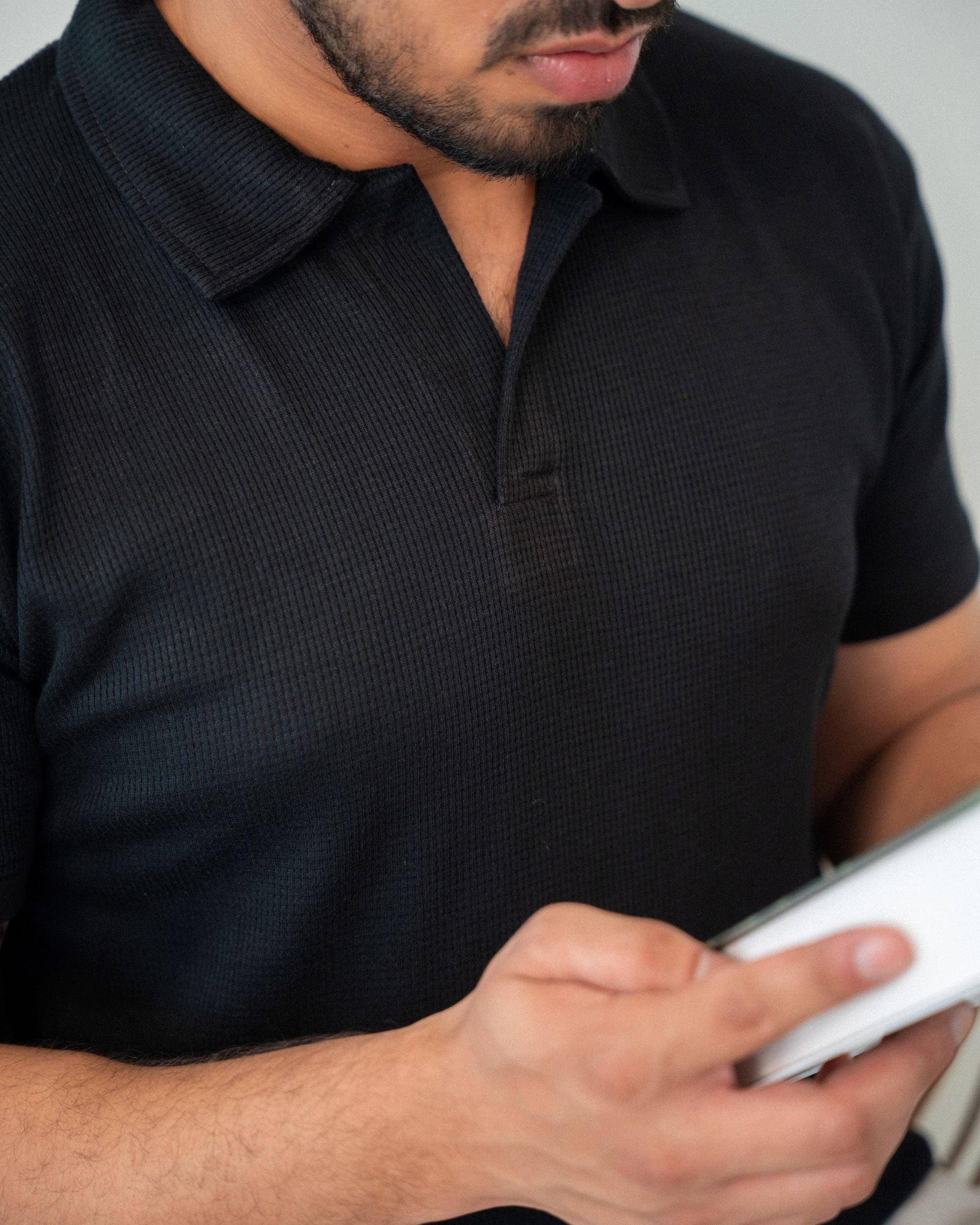 The Black Slim Fit Polo