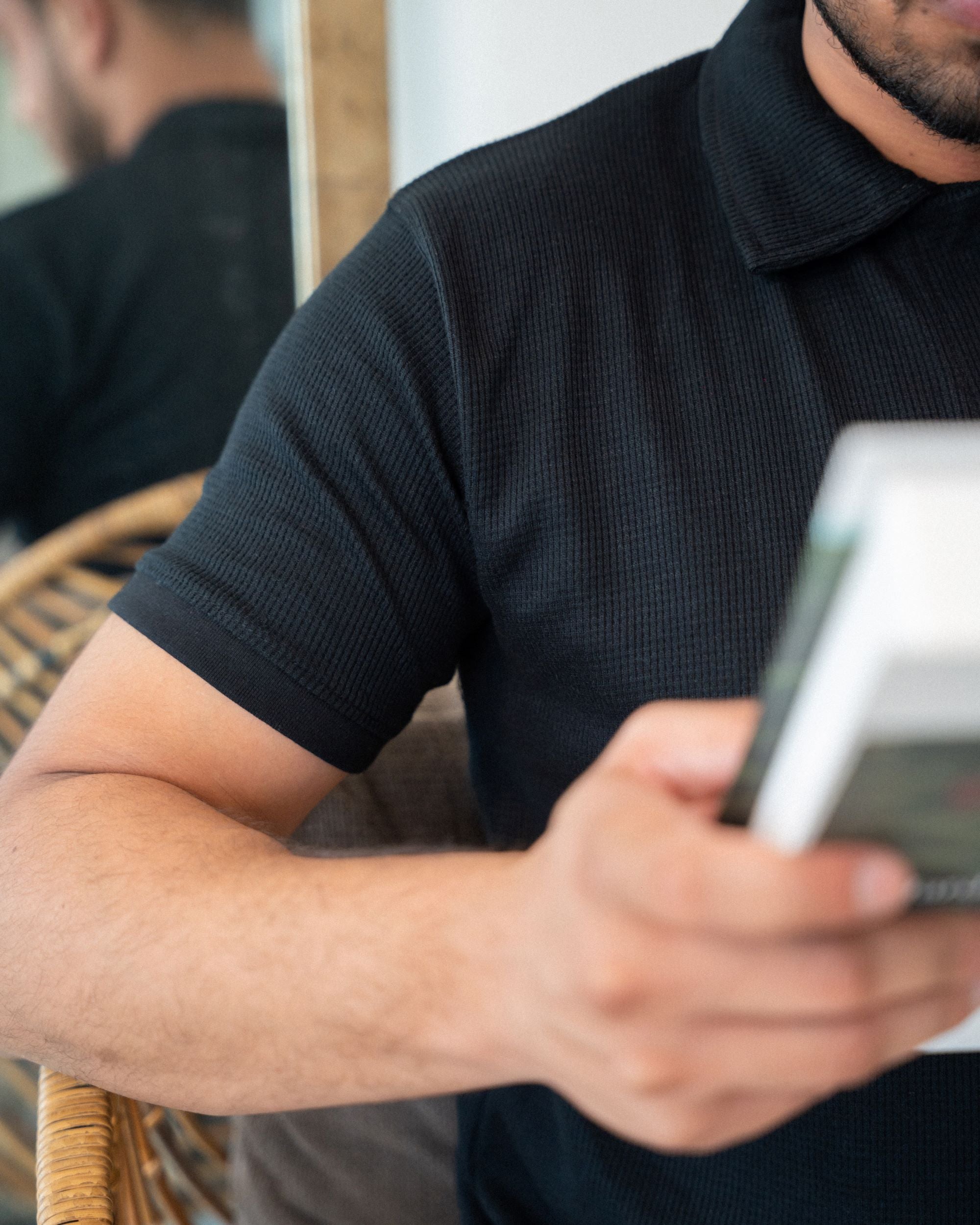The Black Slim Fit Polo